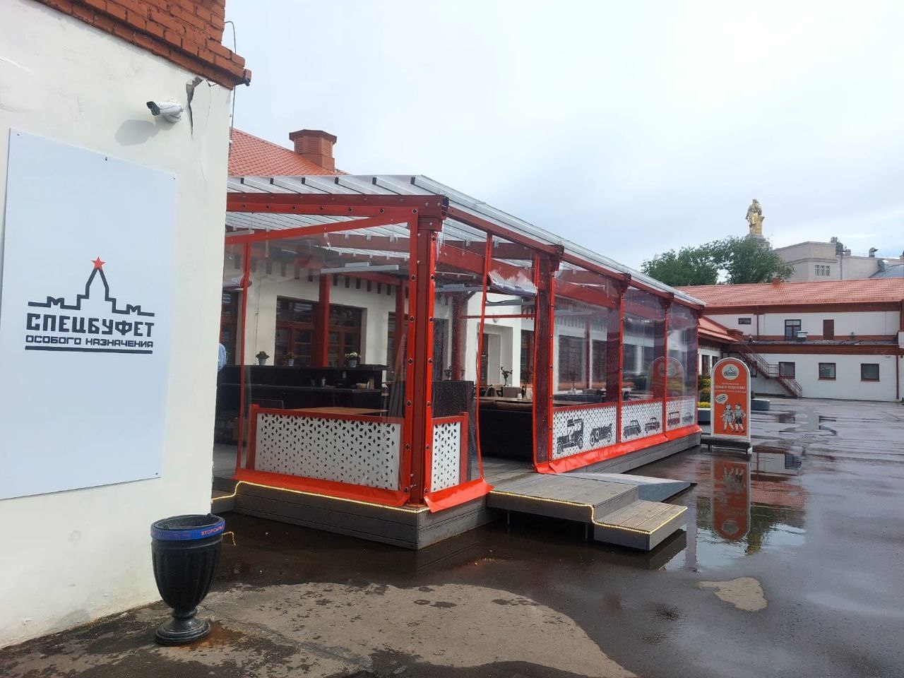 ПВХ шторы для летней террасы кафе в Юрьев-Польском